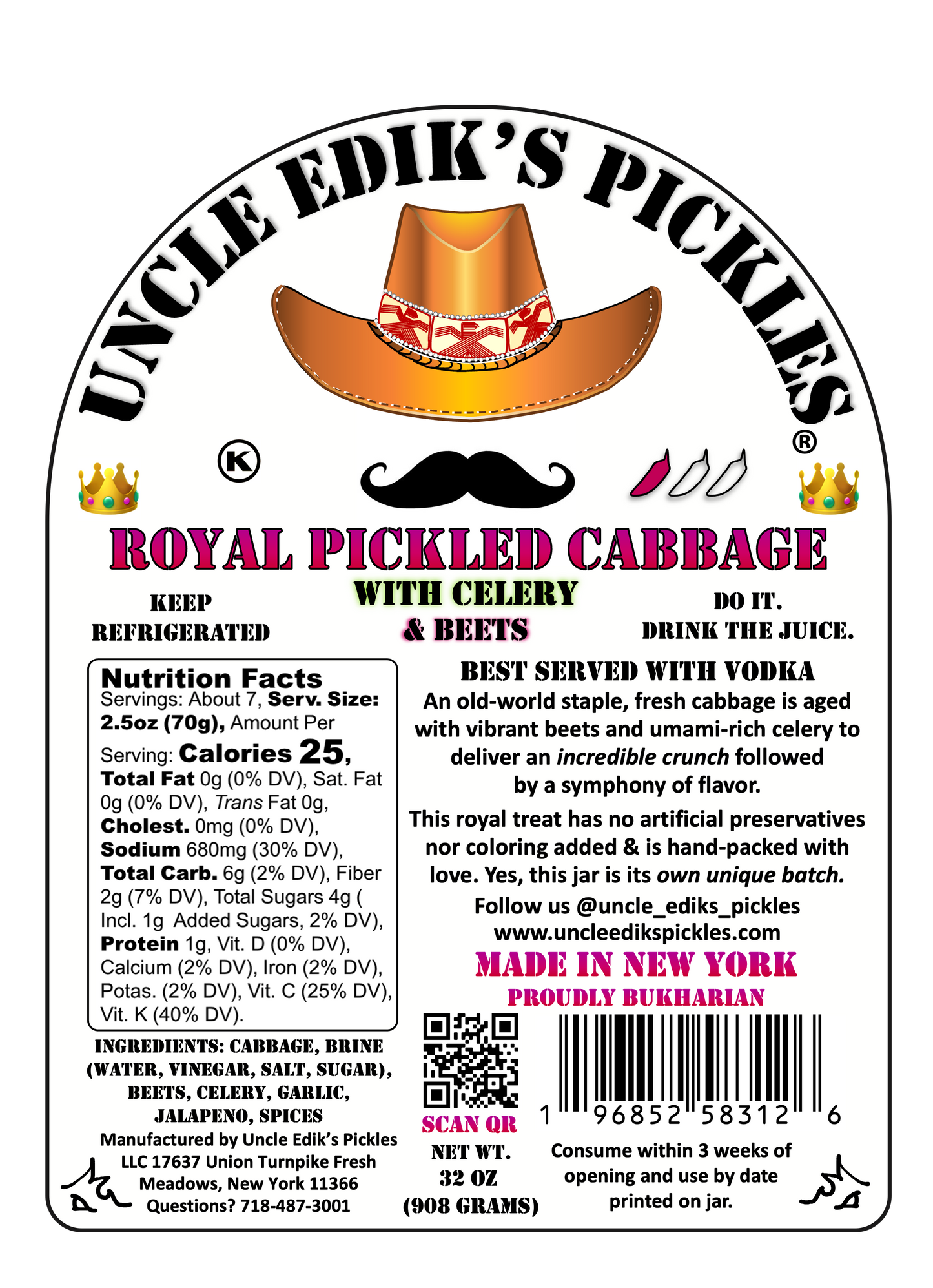 Royal Pickled Cabbage - 2 Pack - FREE SHIPPING NATIONWIDE